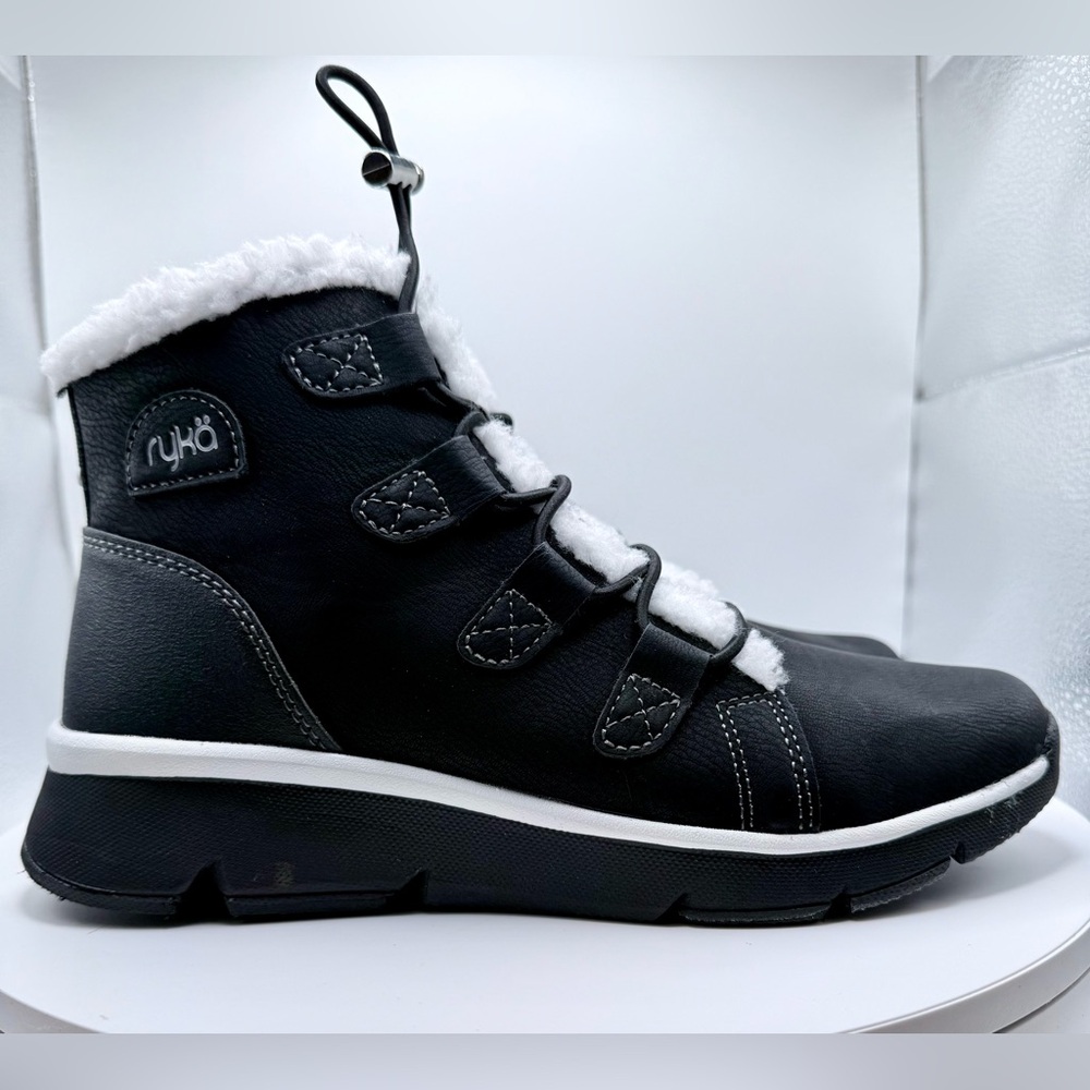 Ryka Surround Fit Faux Fur Lined Winter Ankle‎ Boots – Black | Women’s 7.5